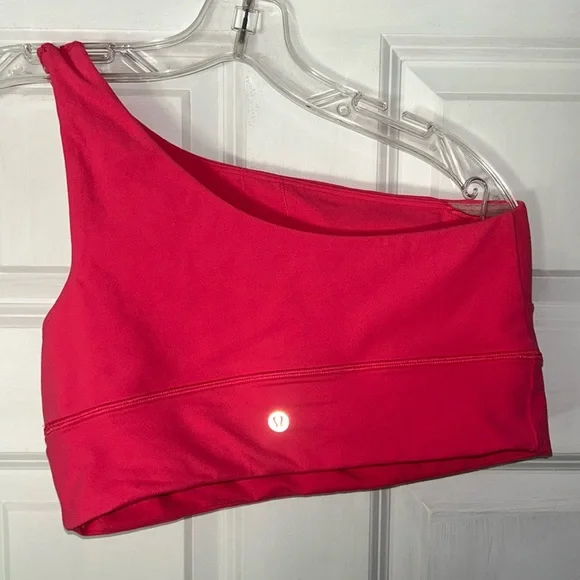 lululemon asymmetrical bra in lip gloss size 10 $35. - Picture 5 of 5